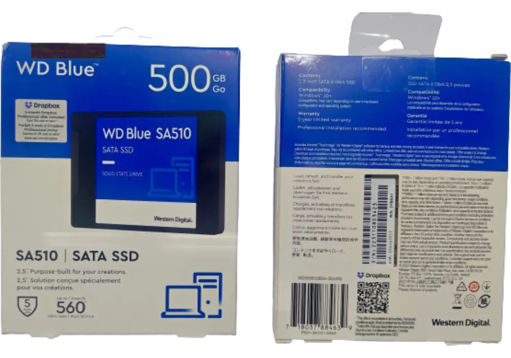 DISCO DE ESTADO SOLIDO (SSD) - WESTERN DIGITAL BLUE SA510 500GB - SATA 6GB/S 2.5