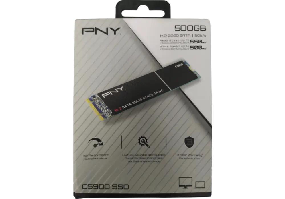 DISCO SOLIDO PNY M.2 2280 SATA III - CS900 - DE 500GB