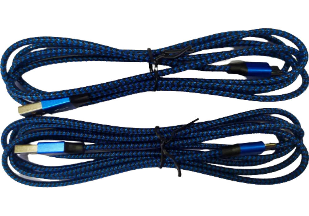 CABLE MICRO USB V8 DE NYLON - 3 METROS - PARA CARGADORES DE TELEFONO MOVIL