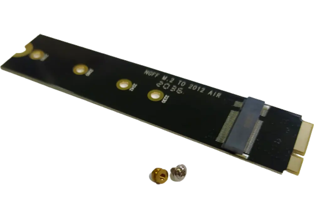 KIT ADAPTADOR PARA LAPTOP MACBOOK AIR A1465 A1466 M.2 NGFF SATA III (SOLO AÑO 2012) SSD