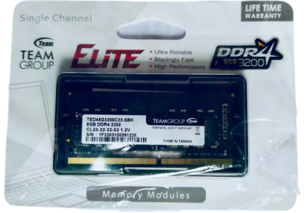 MEMORIA RAM TEAMGROUP Elite DDR4 PC4 8GB 3200 MHz 1.2 V