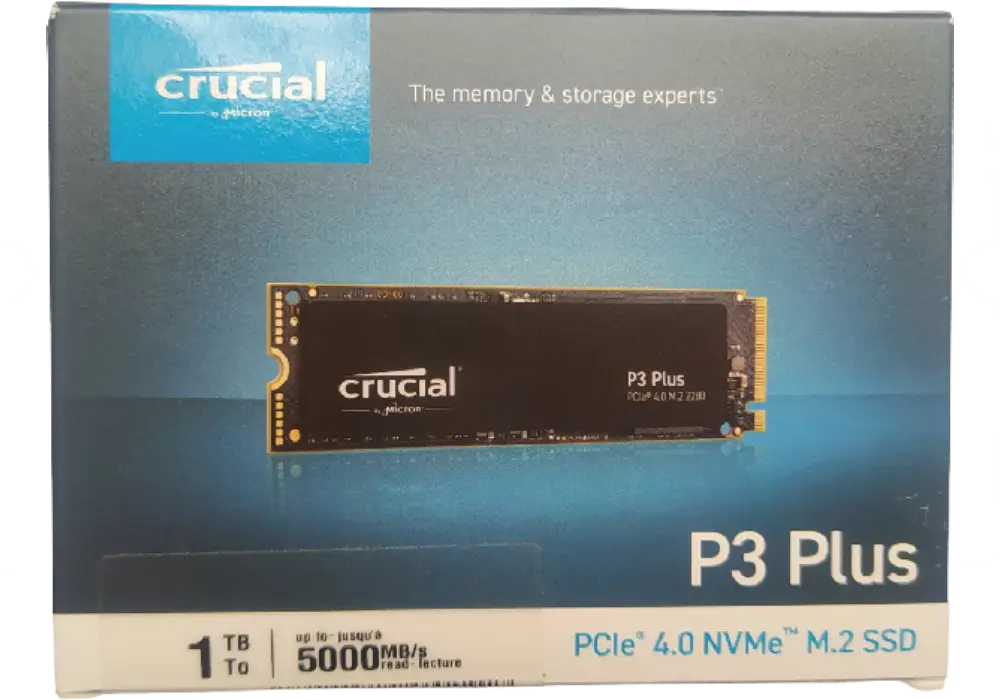 DISCO SOLIDO CRUCIAL P3 PLUS 1TB 5000MB/s PCIe 4.0 3D NAND NVMe M.2 SSD GEN4 FORMATO 2280