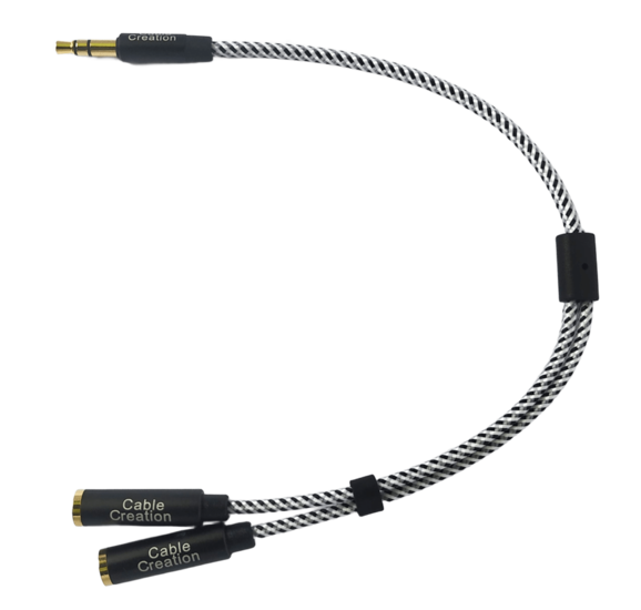 ADAPTADOR DE AUDIO SPLITTER DE 2 ENTRANDAS CABLE DUAL DE 3.5MM PARA iPHONE iPAD iPOD TABLETS MP3 CABLE CREATIONS