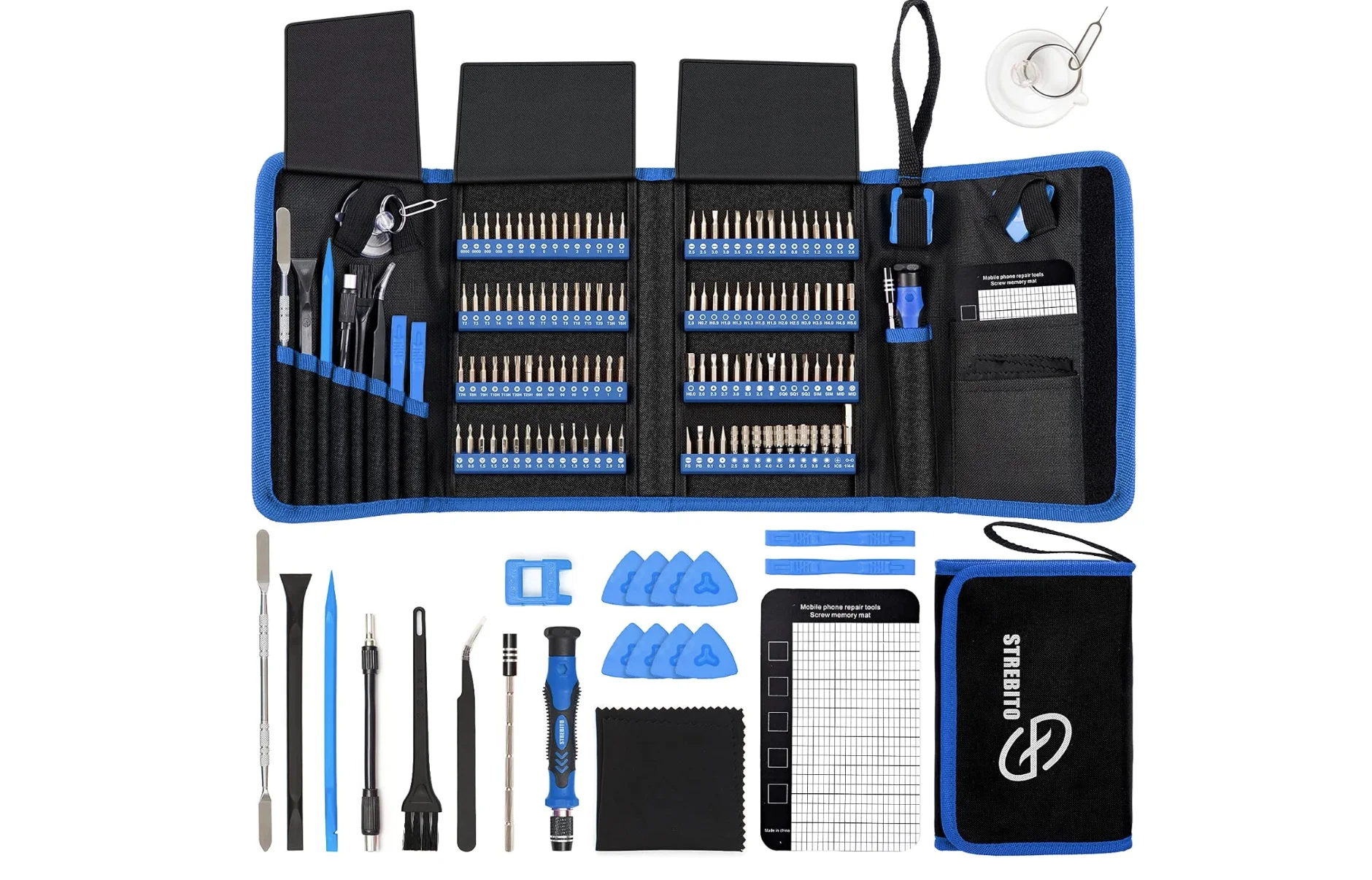 Juego de destornilladores Strebito de precisión de 142 piezas 