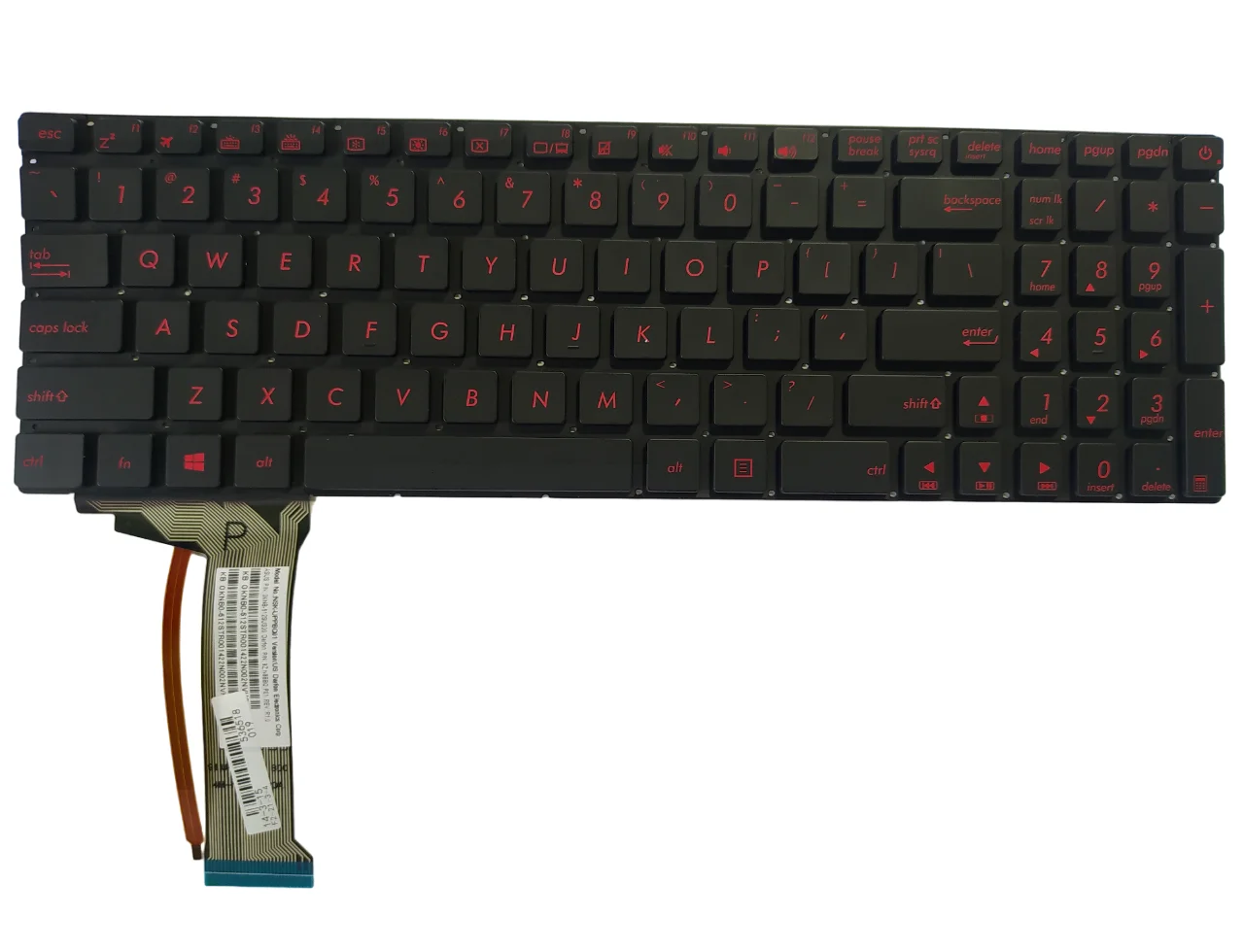 TECLADO LAPTOP ASUS ROG GL552 ORIGINAL GL552J GL552JX GL752 GL752V GL551 G551J G771 ZX50 CON ILUMINACION INGLES