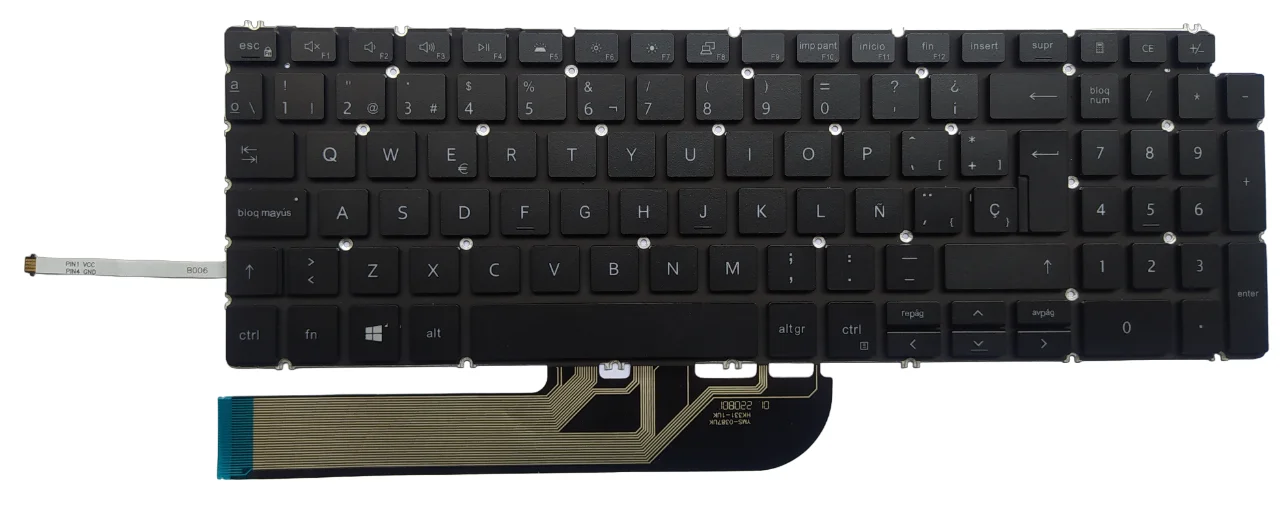 TECLADO PARA DELL INSPIRON 15 77590 5590 5591 5593 5594 5598 7590 7790 5584 Latitude 15-3510 - RETROILUMINADO - ESPAÑOL - ORIGINAL