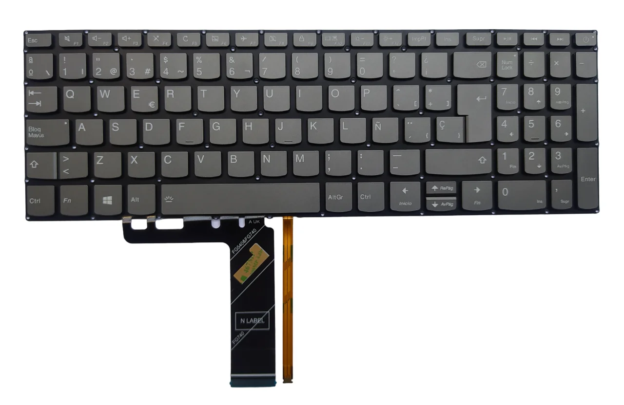 TECLADO PARA LENOVO 320-15IAP 320-15AST 320-15ABR 330-17IKB L340-15IWL - C / POWER - RETROILUMINADO - ORIGINAL
