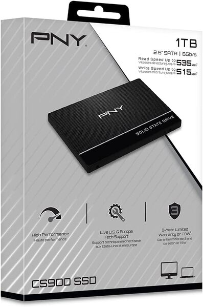 SSD DISCO UNIDAD SOLIDA PNY CS900 2.5 1TB