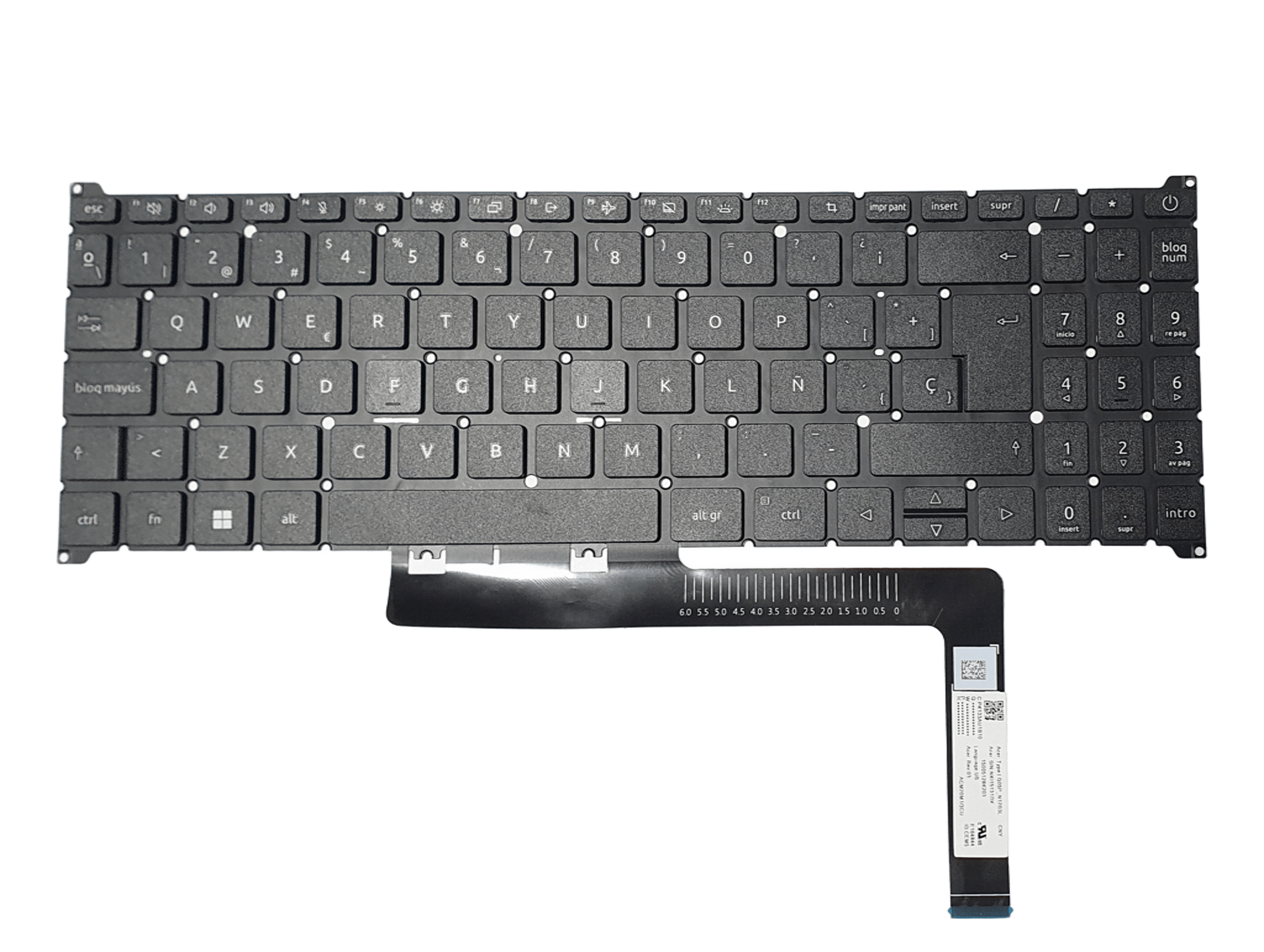 TECLADO ACER ASPIRE 3 A315-24 A315-24P N23C3 A315-59 A315-59G N22C6 ASPIRE 5 A515-47 ORIGINAL SP NUEVO