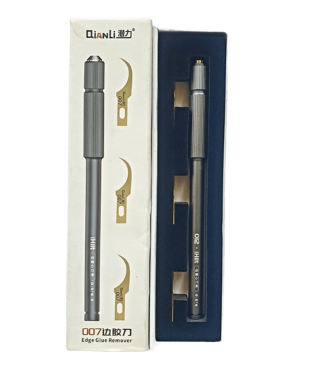 KIT DE MANGO Y BISTURI GARFI HOJILLA QIANLI 007 REMOVEDOR DE PEGAMENTO 3 REPUESTOS - NUEVO