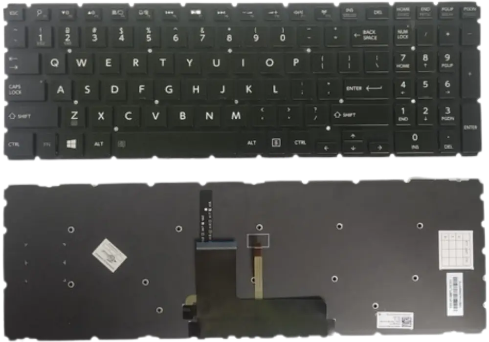 TECLADO PARA LAPTOP TOSHIBA RADIUS P55w-b INGLES S55-b5292 S55-b5268 s55-b5258 S55-b5157 S55-c - ORIGINAL - RETROILUMINADO